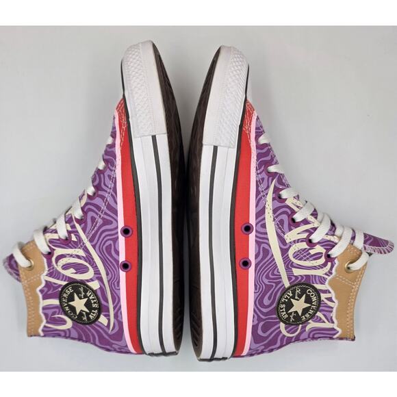 Converse Willy Wonka x Chuck Taylor All Star High Swirl Mens Sz 4 Womens Sz 6 - Picture 5 of 14